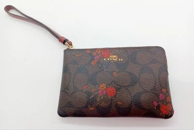 Cartera Muñequera COACH Esquina Cremallera en Lona Firma Estampado Floral Country Foto 1 de 4