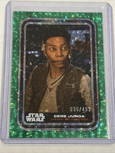 2023 Topps Star Wars Flagship Cere Junda lámina verde paralelo #d 035/499 Fallen - Imagen 1 de 3
