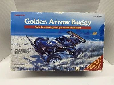 Radio Shack GOLDEN ARROW BUGGY 1988 Original Box, Battery & Charger Untested - Image 1 of 4