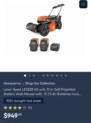 Cortacésped eléctrico Husqvarna LE-322R Lawn Xpert 21" autopropulsado nuevo en caja Foto 1 de 4