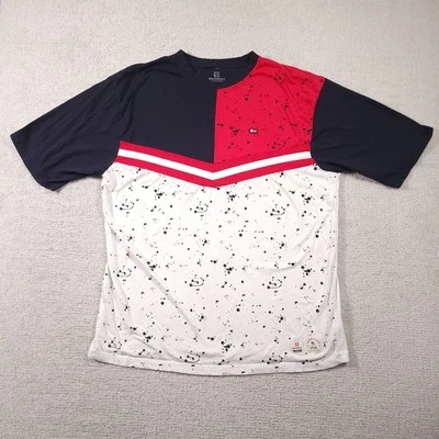 Southpole Shirt Mens 2XB Black Red Speck Colorblock Casual Hip Hop Streetwear - Image 1 of 4