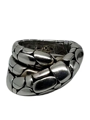 Anillo John Hardy Plata Esterlina Batu Kali Guijarro Talla 7 1/4 #23630 Foto 1 de 4
