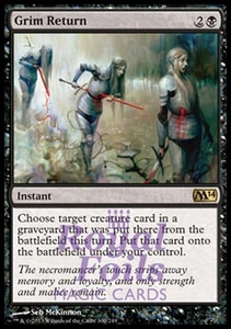 Juego de núcleos Grim Return 1x FOIL MTG M14 2014 raro como nuevo negro - Imagen 1 de 1