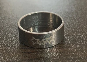 Stainless Steel Three Stars Fashion Ring Size 7.75 - Picture 1 of 7