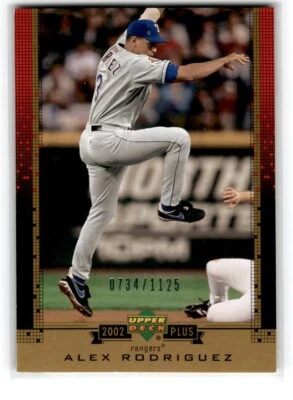 2002 Upper Deck UD Plus Alex Rodriguez 0734/1125 Texas Rangers #UD20 - Image 1 of 2