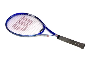 WILSON Roger FEDERER VOLCANIC Blue White Tennis Racket Grip Size: 4 3/8 - Picture 1 of 7