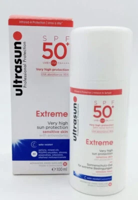 ULTRASUN EXTREME 50+ SEHR HOHER SCHUTZ 100ml NEU & Pumpe aktiviert