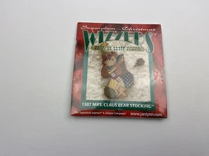 Wizzers Mrs Clause Bear Stocking Counted Cross Stitch Kit Janlynn 5P - Picture 1 of 4