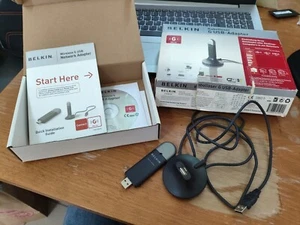 Belkin F5D7050ED Kabelloser G Netzwerk Adapter (USB 2.0, 54mbit, 802.11g-Funksta - Bild 1 von 3