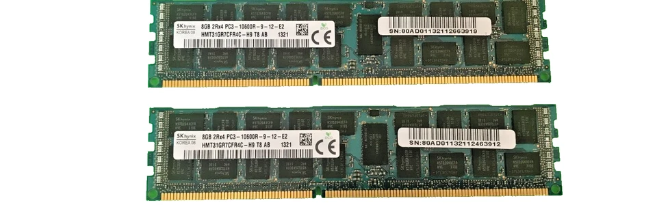 8GB  SK Hynix HMT31GR7CFR4C-H9 T3 AB 1333MHz DIMM Server Memory - Image 1 of 1