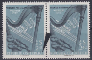 1959 Paar ANK 1088 I mit Fehler H ohne Querstrich Postfrisch **+Vergleichsmarke - Picture 1 of 2