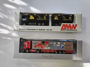 Herpa & AMW 1: 87 Minature Models MAN Semi And Trailer In Box - Picture 1 of 2
