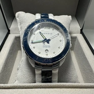 Android Edelstahl Uhr AD 451 Ronda 515 Uhrwerk Keramikgehäuse & Armband - Bild 1 von 5