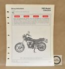 Vtg 1982 Honda CM450 A Set Up Assembly Pre Delivery Service Instructions Manual