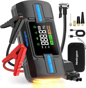 Jump Starter Air Compressor 3000A Car Battery Gas Diesel 160PSI Tire - Picture 1 of 7