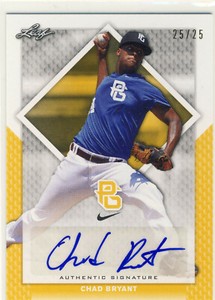 CHAD BRYANT 2016 Leaf Perfect Game PG National Showcase Yellow AUTO /25 BRAVES