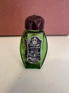 Crown Lavender Smelling Salts Vintage Bottle with Original Label - Picture 1 of 3