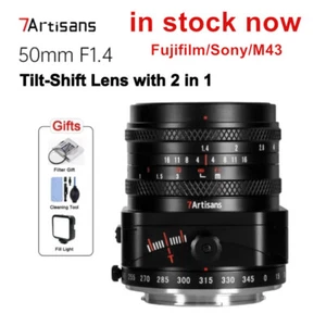 7artisans 50mm F1.4 APS-C Large Aperture Tilt-Shift Lens for M43 Fujifilm Sony  - Picture 1 of 8