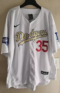 2020 Dodgers *Cody Bellinger* World Series Champions Gold Jersey Men's Size 52 - Picture 1 of 8