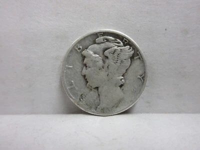 Error United States Mercury Dime ND Planchet Defect on Reverse Silver US Coin - Image 1 of 4