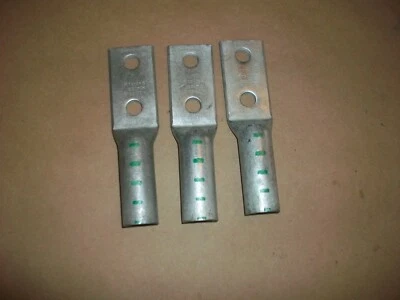3pc Burndy Compression Lug YA-2N N600MCM GREEN DIE NEW - Image 1 of 3