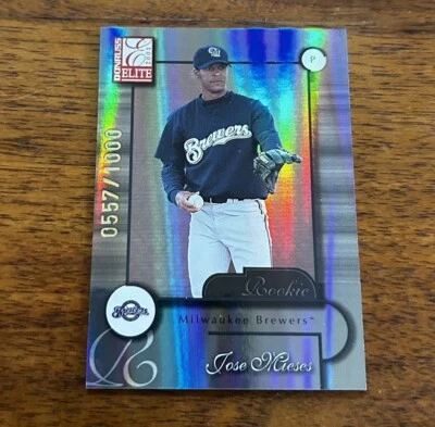 2001 Donruss Elite Baseball #175 Jose Mieses SP RC /1000 Milwaukee Brewers - Image 1 of 2