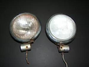 VINTAGE SET OF GUIDE H SAE 0 62 MOTORCYCLE LIGHTS - Foto 1 di 9