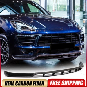 For Porsche Macan 2014-2017 Front Bumper Spoiler Lip Splitter REAL CARBON FIBER - Picture 1 of 18