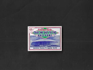 Cracker Jack 1993 Llévame al juego de pelota Estadio de cartas Houston Astros - Imagen 1 de 2