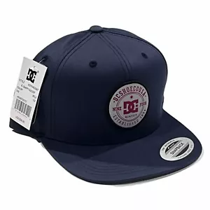 DC Shoes Snappy Guilder Mens Snapback Hat Flat Brim Blue Adjustable Fit OS New - Picture 1 of 12