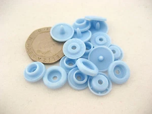 50 of Blue PLASTIC RESIN SNAPS BUTTON FASTENERS PRESS STUD POPPERS - Bild 1 von 2