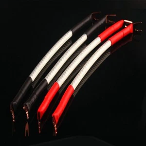 4 Stück Lautsprecher Bridge/Jumper Audiokabel 5N OCC versilbert Jumper Bridge Kabel - Bild 1 von 10
