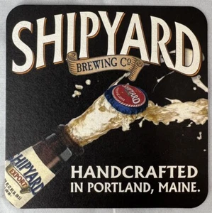 SHIPYARD BREWING CO "For a Good Time" Beer Bar 4" Coaster Mat Portland Maine - Picture 1 of 4