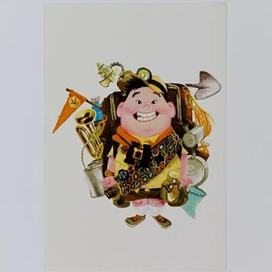 Cartolina Up Russell Dug Concept Art of Pixar Disney Boy Scout Cub Scout matita - Foto 1 di 2