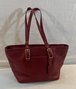 Bolso de Mano COACH The Legacy Market Cuero Rojo C2D-9847 Herrajes Dorados - Imagen 1 de 16