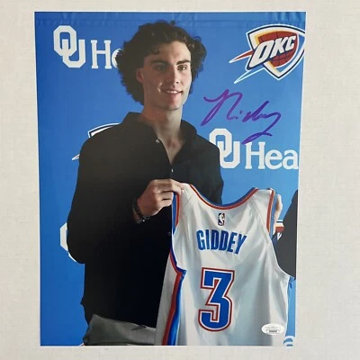 Josh Giddey Signed 11x14 Photo Autograph Oklahoma City Thunder JSA COA OKC - Image 1 of 2
