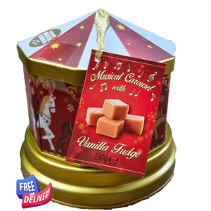 Musical Rotating Carousel Tin WIth 150g Fudge - Picture 1 of 3