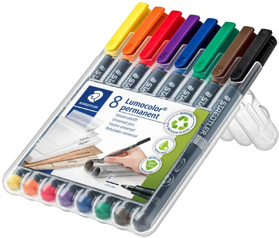 STAEDTLER Lumocolor Permanent-Marker 318F, 8er Etui - Bild 1 von 1