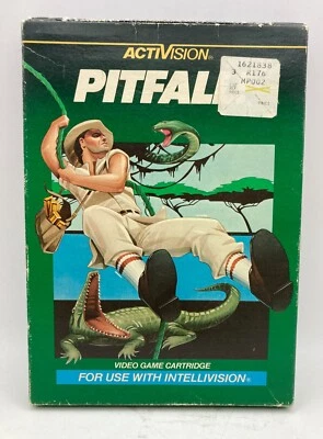 Pitfall Intellivision Cartridge - 1982 w/ Box and One Overlay - Image 1 of 4