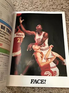 1990 Beckett Basketball Michael Jordan Drawing Back Inside Cover FACE! - Bild 1 von 3