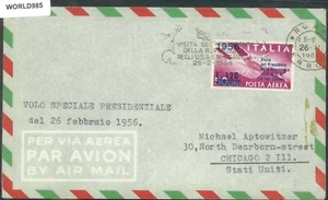 SAVOYSTAMPS ITALIEN FDC 1956 BESUCH DER PRÄSIDENTEN IN DEN USA UND KANADA - Bild 1 von 1