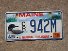 2019 Maine A Natural Treasure License Plate Loon Bird Wildlife ME CR942M Birds