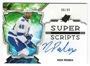 2022-23 SPx Rookie Super Scripts Gold Autograph #SSR-NP Nick Perbix 06/49 - Picture 1 of 1