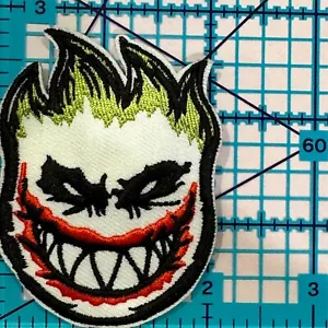 SPITFIRE The Joker Flame Santa Cruz - New Embroidered Iron On Patch - Jeans deco - Picture 1 of 1