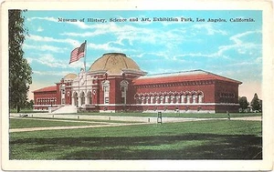 Museum of History, Science & Art, Los Angeles California - White Border Postcard - Picture 1 of 2