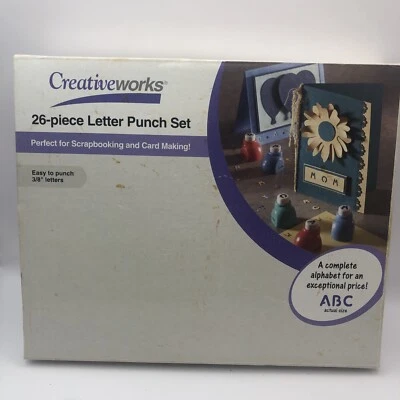 Creative works 26 Piece Letter Punch Set Scrapbook Card Making Crafts Art Teach - Image 1 of 3