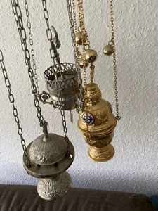 Weihrauch Weihrauchschwenker Räuchergefäß Neo Gothik Sakral Antik 3 Stück - Bild 1 von 8