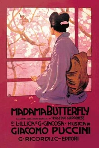 Madame Butterfly - 60x90 Geisha Asien Kunstdruck Plakat Bild NEU - Bild 1 von 1