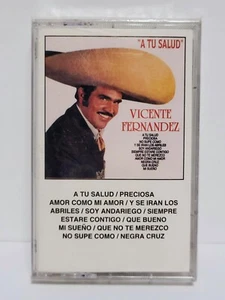 SEALED VICENTE FERNANDEZ - A Tu Salud Cassette RARE VTG NEW - Spanish OOP - Foto 1 di 5