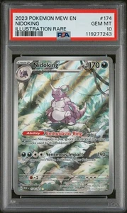 Pokemon Nidoking 174/165 Sv 2023: Scarlet & Violet 151 Holo PSA 10 GEMA COMO NUEVO EN - Imagen 1 de 2